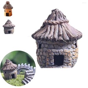 Figuras decorativas Garden Terrarium Crafts Mini Diy Hut House Decoración de juguetes Doll Landscape Piece Villa Moss Fairy Tale of carácter 1