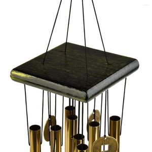 Decoratieve beeldjes Geschenk Wind Chimes Ornamenten Balkon Hangende grote metalen buizen Outdoor Garden Huis Decoratie Nooisemaker Goud praktisch