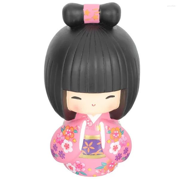 Figurines décoratives pour filles, poupées miniatures, décoration de boutique, décoration en résine, fournitures de fête pour la maison asiatique, Statue de pendaison de crémaillère Kokeshi