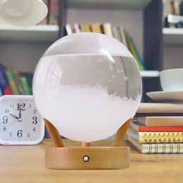 Decoratieve beeldjes Glazen weerstation Oplichtende voorspeller Barometer Druppel Storm Creatieve druppelvormige fles voor thuis