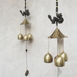 Figurines décoratives Gold Wind Chimes Il peut apporter de la chance Créer une atmosphère calme belle décoration décoration de décoration de boutique vintage de haute qualité