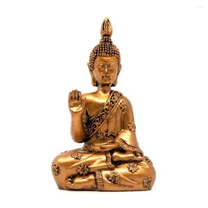 Figurines décoratives Statue de bouddha doré de thaïlande, décoration de jardin de maison, Sculpture de méditation hindoue Fengshui, ornements artisanaux