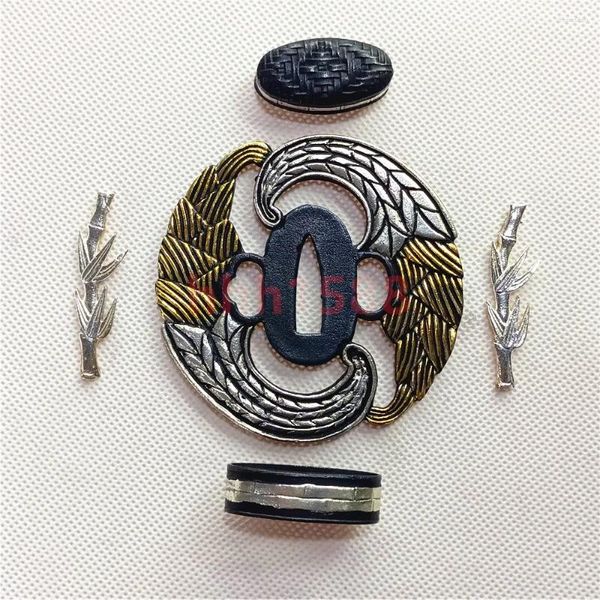 Figuras decorativas buenas tsuba tsuba guardia de mano fuchi kashira menuki para japón real samurai japonés katana espada piezas