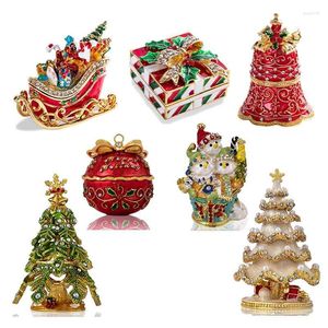Figurines décoratives HD 7 styles à thème de Noël peint à la main