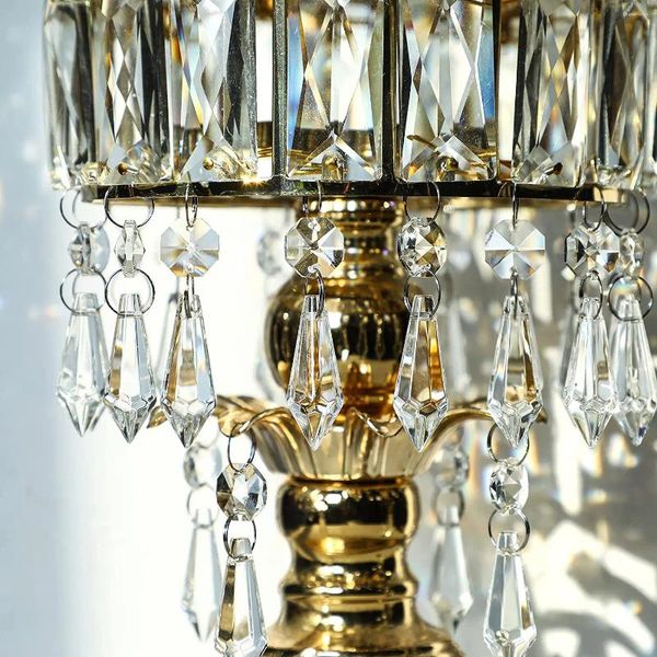 Figurines décoratives HD Clear Chandelier Icicle Crystal Prisms Octogan Glass Perle pour la lampe de décoration de la lampe de 5 (38 mmsilver Circle Clips)