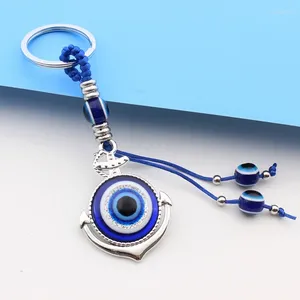 Decoratieve beeldjes H4GD Lucky Ship Anker Hanger Decor Blauw Boze Oog Sleutelhanger Turkse Muur Hangende Ornament Moslim Feng Shui Amulet