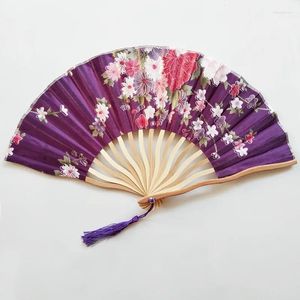 Figurines décoratives en tissu pliable, Style japonais chinois, décoration de la maison, artisanat d'art, cadeau de fête de mariage, fleurs de danse, motif en soie