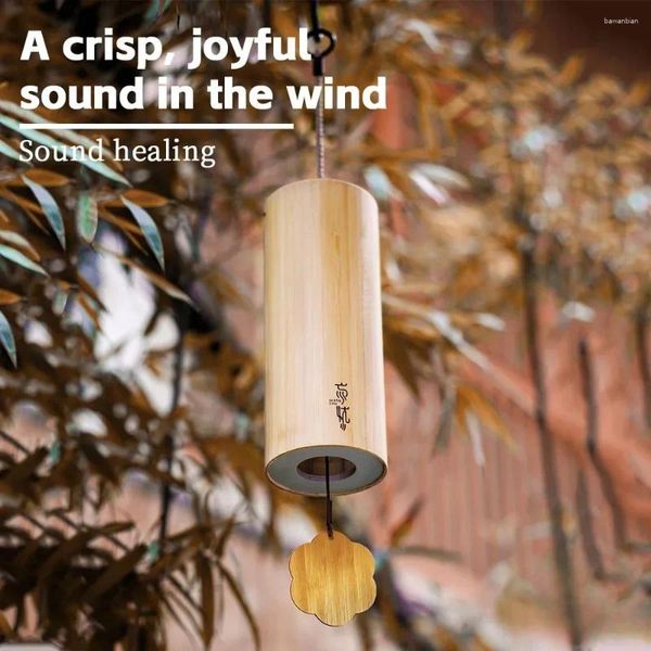 Figurines décoratives à la main Bamboo Wind Chimes Chord Musique japonaise Jardin Yard de jardin pour la maison