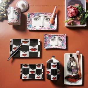 Decoratieve beeldjes handgemaakte vintage keramische plaat sieraden opbergvak fruit snoep schotel make-up thuis desktop decor accessoires cadeau