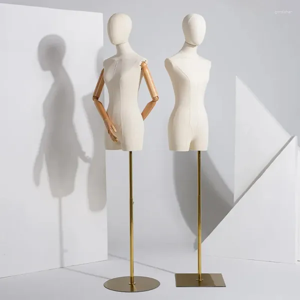 Figuritas decorativas, maniquíes femeninos de alta calidad para vestido de boda, estante para modista, soporte para ventana de exhibición de ropa DIY para mujer