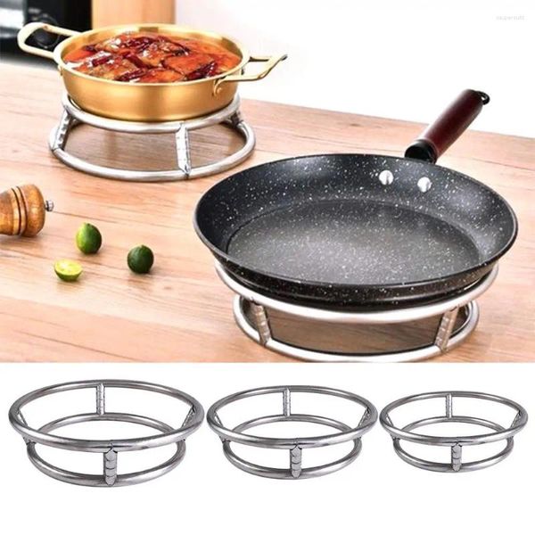 Figuritas decorativas Anillo redondo de alta calidad Diámetro del estante 23/26/29 cm Anti-escaldado para olla Estufa de gas Sartén Soporte para wok Estante Suministros de cocina