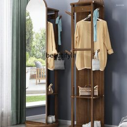 Figurines décoratives HJ Miroir de plancher Accueil Digne Chambre Rotation Rangement Raccord intégré