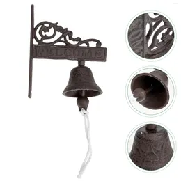 Decoratieve beeldjes Home Accessoire Garden Decor coffeeshop deurbel mooie handmatig schuddende ketting link hek onderdelen ijzeren wand gemonteerde klokken