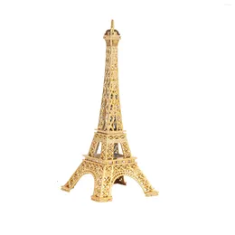 Figuras decorativas decoración del hogar Paris Romantic Jewelry Stand Cake Topper Art Ornaments Eiffel Tower Statue Model Party Aley Craft regalos