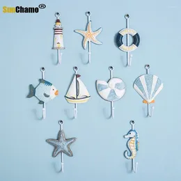 Figurines décoratives décoration créative méditerranéen manteau manteau chapeau fer iron crochet mur suspendu porte porte décore accessoires décorations