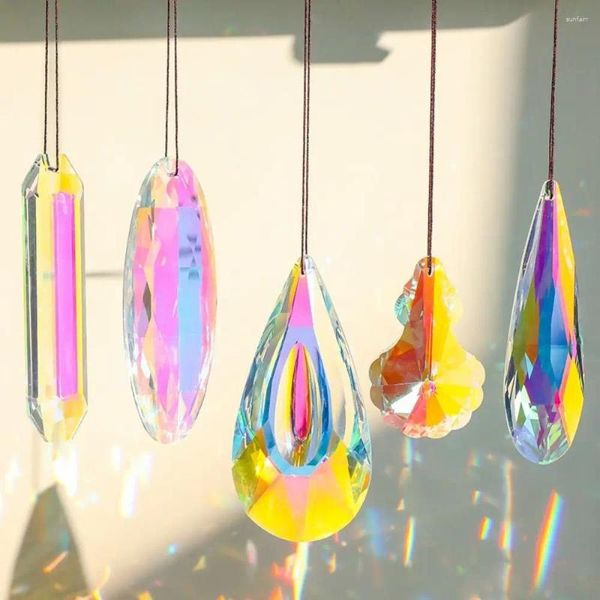 Figurines décoratives Home Garden Decor Sun Catcher Rainbow Maker Special Shape Crystal Wind Chimes Light Catching Ornement Gift