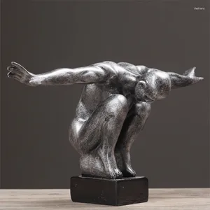 Decoratieve beeldjes Human Body Art Sculpture Thinker Standen Hars Craft Figuur Home Decoratie accessoires Room Living