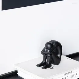 Figurines décoratines Système de guérison humanoïde méditateur statue zinc alliage peinture artisanat maison salon salon chambre de bureau