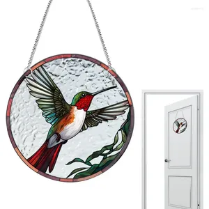 Decoratieve beeldjes kolibrie raam zonnecatcher voor decoratie muurdeur acryl hangende hangende zon catcher vogel bevlekte kunst schilderen