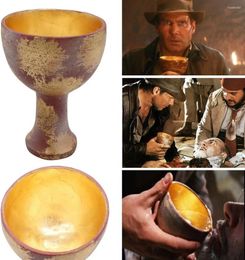 Figuritas decorativas Indiana Jones, taza del Grial de resina sagrada, artesanías para fanáticos, accesorios de Halloween, decoraciones, accesorios de decoración del hogar