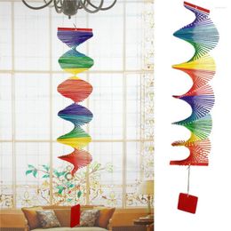 Decoratieve beeldjes indooroutdoor regenboog kleur huis decor draagbaar buitentuin tuin bamboe windtims gemengde kleuren spinner