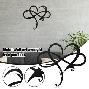 Figurines décoratives Infinity Heart Steel Wall Decor Metal Art Love Sign For Home Wedding Gass