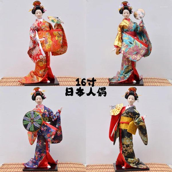 Figuras decorativas Mujer de belleza japonesa Kimono Doll Folk 42cm Craft Geisha Puppet Home El Decoration Ornament