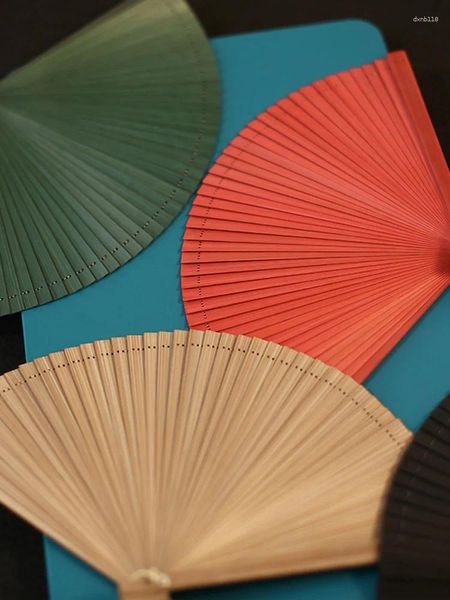 Figuras decorativas Estilo chino japonés Fan de bambú completo Plegando a los antiguos hombres y mujeres Mini Dance hechas a mano