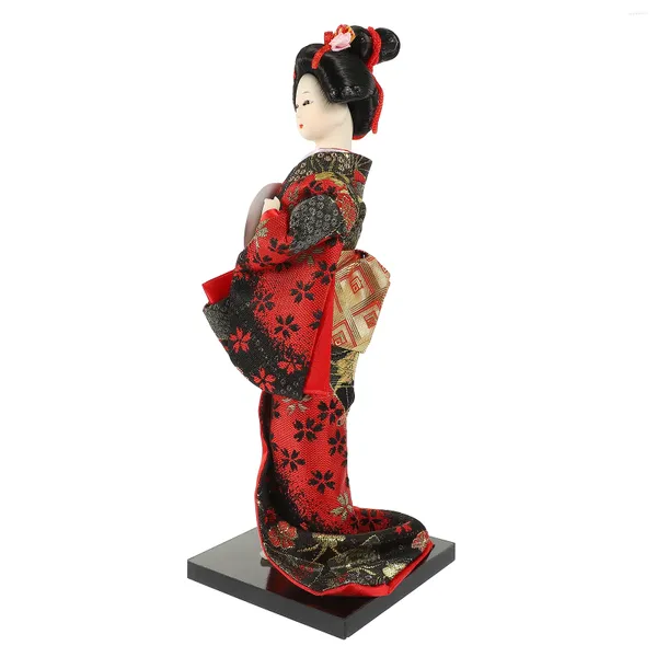 Figurines décoratives Poupée Japonaise Folk Geisha Figurine Ensemble Pièce Fille Kimono Arts Et Artisanat Accessoires Décorer La Table avec Aléatoire