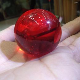 Decoratieve beeldjes K9 rood glas kristal kwarts genezende bol bol 40 mm