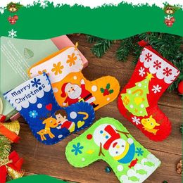 Figurines décoratifs enfants bricolage de Noël chaussettes de Noël