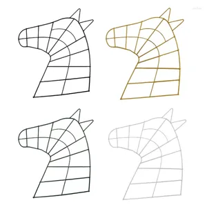 Figurines décoratives KX4B Horse Head fil Courte