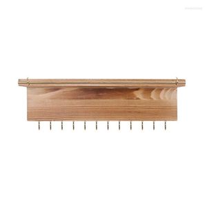 Decoratieve beeldjes kx4b houten wand gemonteerd sieraden display organisator haakhouder voor ketting oorbellen ring sjaalhangers rek