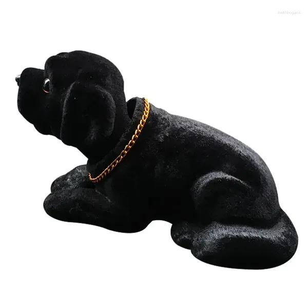 Figurines décoratines Labrador Bobbleheads pour le tableau de bord de la voiture Bobbing Head Dig Decoration Resin Desktop Ornement Statue Vehicle Bureau