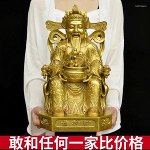 Figuras decorativas grandes buddha buddha hall decoración próspera dinero de negocio dibujando suerte dios de la riqueza estatua de latón de mammón