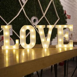 Figurines décoratives LED lumières nom lettres chiffres lumineux décoration veilleuse mariage anniversaire fête de noël