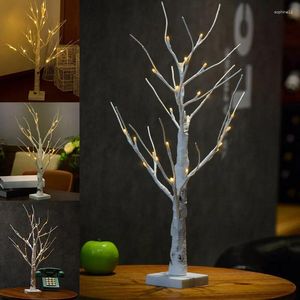 Figuras decorativas LED Silver Birch Twig Tree Tree Ramas White White para Navidad Miniaturas de boda