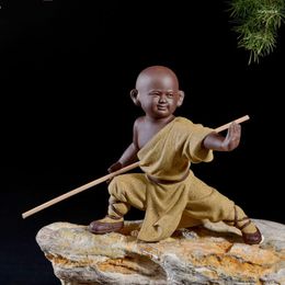 Decoratieve beeldjes Little Monk Sculpture standbeeld keramische huizendecoratie ambachtelijke Chinese stijl theeset boeddha cadeau idee