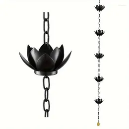 Figurines décoratives Lotus Rain Catcher Chain De diversion d'eau efficace pour les gouttières Alternative