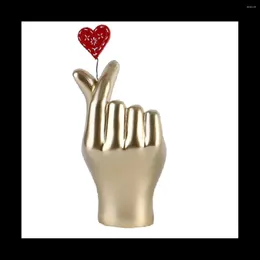 Les figurines décoratives aiment les gestes de la main de la main unique décorations d'or