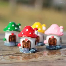 Decorative Figurines Love Mushroom House Miniature Fairy Garden Home Houses Decoration Mini Craft Micro Landscaping Decor DIY Accessories