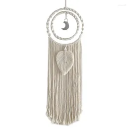 Decoratieve beeldjes Macrame Dream Catcher Boho Wall Hangende geweven veren Handmade Tassels Decoratie Huis Ornament Craft Cadeau