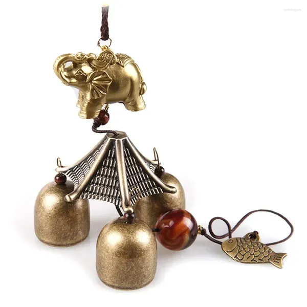 Figurines décoratives magidéal traditionnel chinois métal metal de vent Bouddha Coin Lucky Bell Feng Shui Décoration suspendue Ornement
