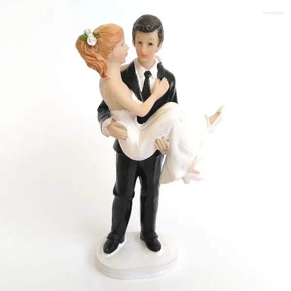 Figurines décoratifs mariage résine drôle figurine gâteau de mariage gâteau toppers mariée accessoires de décoration de décoration