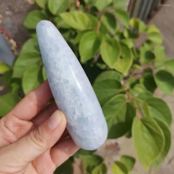 Piedra cristalina natural de Celestite del palillo del masaje de las figuras decorativas para la salud del cuerpo