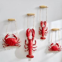 Figurines décoratives Méditerranean Style Simulation Modèle de fruits de mer décorations suspendues grand homard