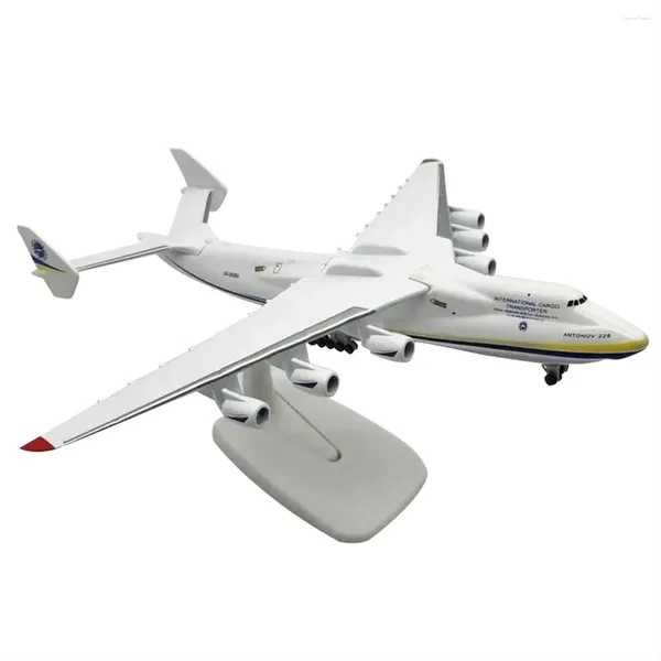 Figuras decorativas aleaciones de metal Antonov AN-225 MRIYA Airplane Modelo 1/400 Toy para recolección