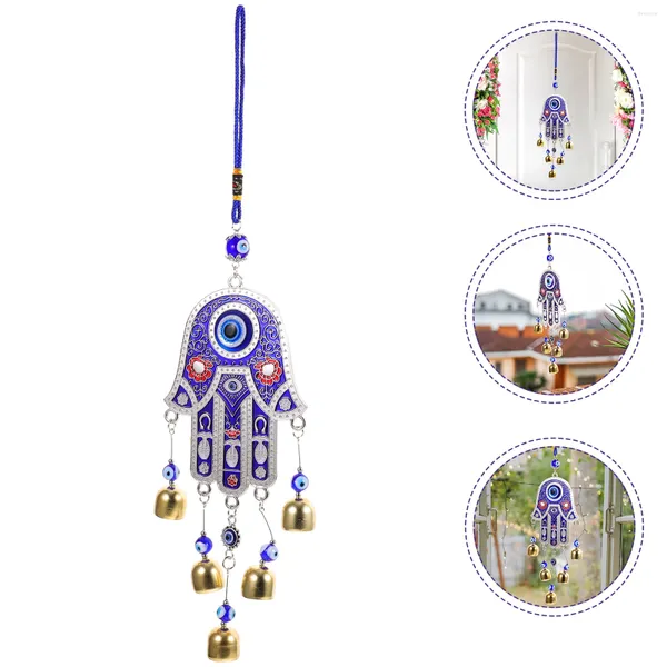 Figurines décoratives Metal Evil Eye Murd Sanging Wind Chime Bell Ornement