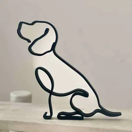 Decoratieve beeldjes metaal standbeeld abstracte hond sculptuur diercollectie decoratie woonkamer studie ijzerwerk extra grote kerstballen