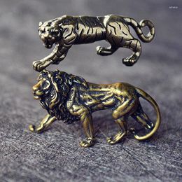 Decoratieve beeldjes MINI koperen dieren tijger adelaar leeuw neushoorn paard zak messing miniatuur ornamenten thuis bureau decoratie speelgoed